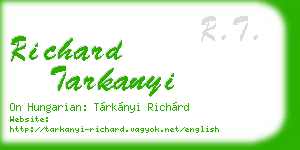richard tarkanyi business card