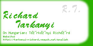 richard tarkanyi business card